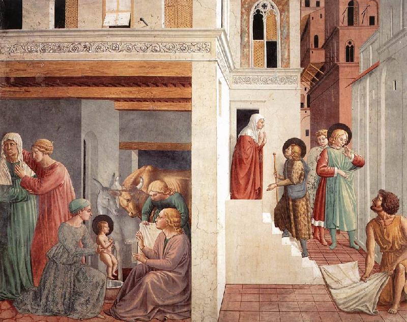 GOZZOLI, Benozzo Scenes from the Life of St Francis (Scene 1, north wall) g Germany oil painting art
